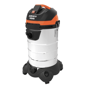 ARMMCO 30L Wet And Dry Drum Type, Big Drum Capacity, Tough Stainless Steel exterior Body, High Quality Castor Wheels, HEPA Filter, Safety Swich, Blow Function, 5M Cable, 1400w