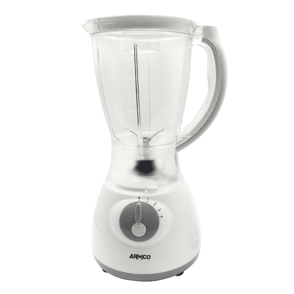 ABL-325ECO-1.5L, 4 speed with Pulse, Blender, Plastic Jar, Safety Protection, Overheat protection, powerful copper motor, precision blending stainless steel blades, 350W, White and Silver.