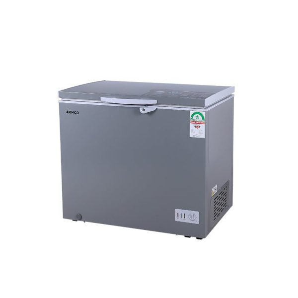 AF-C16(K) 140L Chest Freezer - Silver Aluminium, Lock & Key, Super Silent Compressor, CFC Free, EPRA Compliant