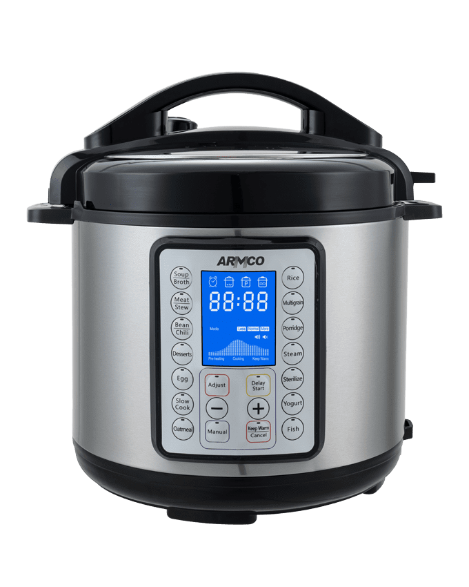 APC-EP800UX - 8L Multi Function Electric Pressure Cooker, (Soup, Meat, Chicken, Cake, Saute, Beans, Rice, Steam, Porridge, Multigrain, yogurt, Fish, Ribs), 3 types of Taste Choice, Soft Touch buttons, Electric LED.