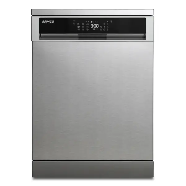 ADW-6615INV(SS) 15 Place Setting Dishwasher — Inverter Motor, 9 Programs, 3 Racks, Auto Door & Dual Wash (Inox Finish)