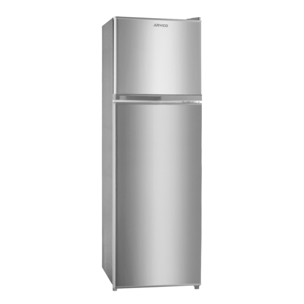 ARF-268K(SL) Armco Refrigerator, 166L, 2-Door, COOLPACK, Glass Shelves, Vegetable Crisper, Lock & Key, Interior Lamp, Silver, 2-Star EPRA