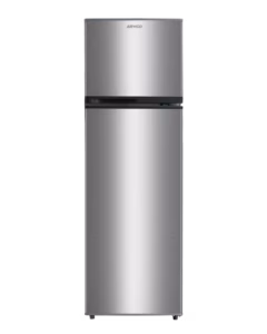 ARF-NF238K(DS) 186L Refrigerator 2-Door with LED Lighting, Lock & Key, Strengthened Glass Shelves, Crystal Crisper – Dark Silver