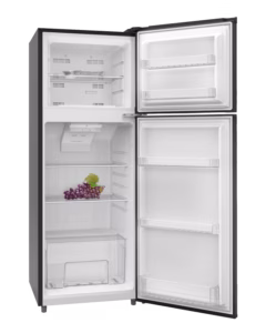 ARF-NF238K(DS) 186L Refrigerator 2-Door with LED Lighting, Lock & Key, Strengthened Glass Shelves, Crystal Crisper – Dark Silver