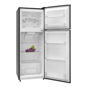 ARF-NF238K(DS) 186L Refrigerator 2-Door with LED Lighting, Lock & Key, Strengthened Glass Shelves, Crystal Crisper – Dark Silver