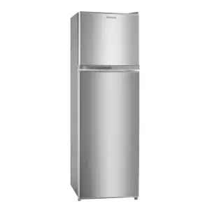 ARF-NF238K(SL) 186L Refrigerator 2-Door with LED Lighting, Lock & Key, Strengthened Glass Shelves & Crystal Crisper – Silver