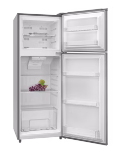 ARF-NF238K(SL) 186L Refrigerator 2-Door with LED Lighting, Lock & Key, Strengthened Glass Shelves & Crystal Crisper – Silver