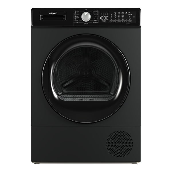 AWM-HPD1220(SL)-ST1 12kg Heat Pump Tumble Dryer — T3 Touch Control Panel, White LED Display & Dark Grey Finish