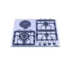 GC-BH6631ZX — 3 Gas Burners + 1 Electric Rapid Hotplate, Built In Hob, Cast-Iron Supports, Stainless Steel