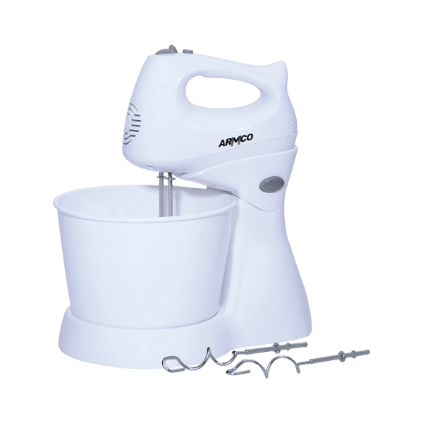 Armco Hand Mixer with Rotating PP Bowl, 200W, 5 Speed with Turbo.