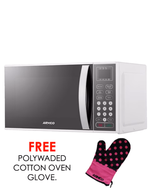 Microwave Oven + Grill , 23L, Digital Touch Control, 800w, 1000w Grill power, 99.99 Min Timer, Speedy Defrost, Multi Stage Cooking, Auto Cooking Menu, Child Safety Lock, Cooking End Signal, Mirror Glass, Silver/Steel
