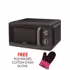 Microwave Oven, 20L,Manual Control, 700w, 35 Min Timer, 5 Power levels, Speedy Defrost, Express cooking, Cooking End Signal, Black