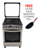 gc-f6631lx3(sl) - 3gas+1electric, 60x60 full convection oven+grill, 1 wok, 1 rapid hp(180mm), one touch auto ignition, flame failure device, thermostat, lamp, glass top lid, rotisserie, digital timer, high aesthetics steel knobs, silver.