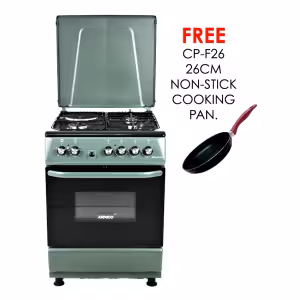 gc-f6631px(gn) - 3gas+1electric(180mm-2000w rapid plate), 60x60 oven+grill, button ignition, thermostat, lamp, metal lid, mechanical timer, double glass oven door, 1 grid, 1 tray, adjustable feet, emerald green.