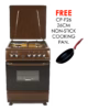 gc-f6631px(tdf) - 3gas+1electric(180mm-2000w rapid plate), 60x60 oven+grill, button ignition, thermostat, lamp, metal lid, mechanical timer, double glass oven door, 1 grid, 1 tray, adjustable feet, terre de france body.