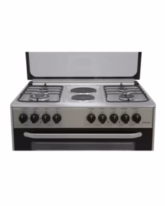 4Gas+2 Electric (1x145 + 1x180) RAPID, 60X90 Full Function Turbo Convection Oven, Thermostat control, 1 Rapid Plate, 1 Triple Wok Burner, Eu Standard Flame Failure Device, Rottiserrie,1 Grid, 2 Tray, 1 Round Tray, Glass Lid with profile, Mechanical Timer, SS304 Non Magnetic STAINLESS STEEL TOP, SILVER, Sabaf Italian Burners