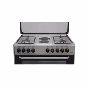 4Gas+2 Electric (1x145 + 1x180) RAPID, 60X90 Full Function Turbo Convection Oven, Thermostat control, 1 Rapid Plate, 1 Triple Wok Burner, Eu Standard Flame Failure Device, Rottiserrie,1 Grid, 2 Tray, 1 Round Tray, Glass Lid with profile, Mechanical Timer, SS304 Non Magnetic STAINLESS STEEL TOP, SILVER, Sabaf Italian Burners