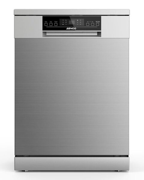 ADW-6614GZ(SS) - 60CM Fully Automatic Dish Washing Machine, Front Loading , 14 place settings, Electronic Touch screen Control with LED , Cutlery basket, child lock, dual zone wash, A++ Energy rating, 6 programmes, Dry+ for faster drying.