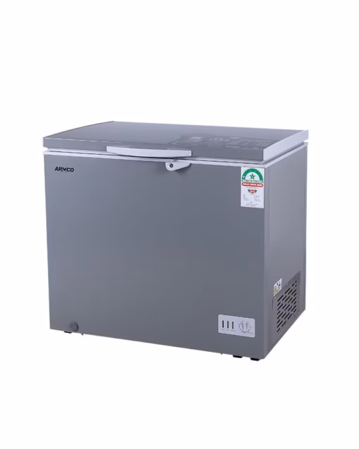 AF-C16(K) 140L Chest Freezer - Silver Aluminium, Lock & Key, Super Silent Compressor, CFC Free, EPRA Compliant