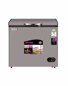 AF-C19(K) 179L Chest Freezer, Dual Fridge & Freezer Chest Freezer, Cool Pack, Step-In Design, Silver Aluminium Interior, Lock & Key, Silent Tropical Compressor, EPRA Compliant