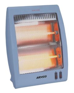 AFH-Q2BAR - Quartz Heater, 2 power settings, 400W/800W, Safety Tip over switch, Portable and Movable, Foldable for easy Storage, Instant Warming. Economic and safe.