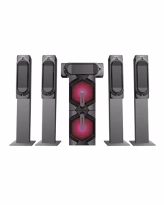 AHT-10350TB - 5.1 Ch, 10.0" Sub Woofer, 4 Tall Boy Speakers, 1 Satellite speakers, 15000W PMPO, USB, SD CARD, FM Radio,High power output 430w ( 280w + 30wx5 r.m.s, Remote Control, Attractive fluorescent with Bluetooth Function.