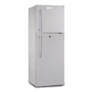 ARF-D198(SL) 138L fridge, 2 doors, COOL PACK, Interior Lamp, 2 Strengthened Wire Shelves, Crystal Vegetable Crisper, Egg Tray, Lock and Key, Silver.