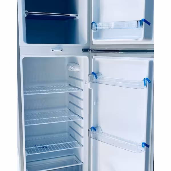 ARF-D198(DS) - Refrigerator, 138L, 2door, COOL PACK, Interior Lamp, 2 Strengthened Wire Shelves, Crystal Vegetable Crisper, Egg Tray, Lock and Key, Dark Silver.. - Image 2