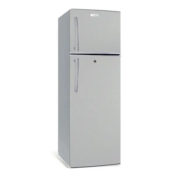 ARF-D268(SL) 168L Refrigerator, 2 doors, COOLPACK, External Handle, Interior Lamp, 2 Strengthened Wire Shelves, Crystal Vegetable Crisper, Egg Tray, Lock and Key, Silver.