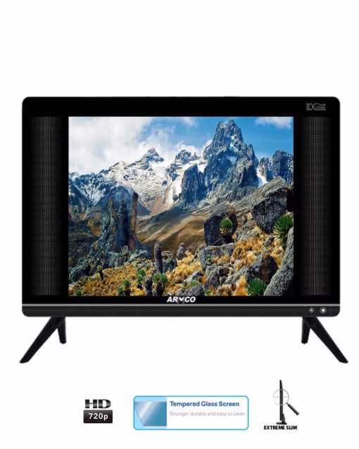 LED-TZ15H1DC - 15" LED TV, HD Ready, TEMPERED GLASS TOUGH SCREEN, PC Input, 1xHDMI, 1xUSB (Movies), Earphone Out, DVB-T2, Multi System, Multi Video Format, 10w x 2 speakers, With Crocodile clips and Adapter,AC/DC New Tough Screen.