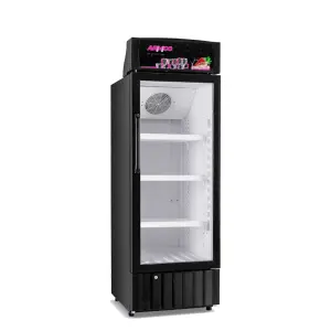 ASC-190 - Showcase Cooler, Glass door, No Frost Refrigerator, (8.0 Cu.ft.g)190L, Single door Double Layer Vacuum Glass with lock and key.