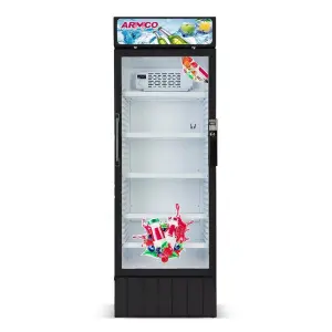 ASC-450CH - Showcase Cooler, Glass door, No Frost Refrigerator, 460L, Single door Double Layer Vacuum Glass, with lock and key.