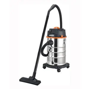 AVC-WD4014M-40L Wet And Dry Drum Type Vacuum Cleaner, Big Drum Capacity, Tough Stainless Steel exterior Body, High Quality Castor Wheels, HEPA Filter, Safety Swich, Blow Function, 5M Cable, 1400W.