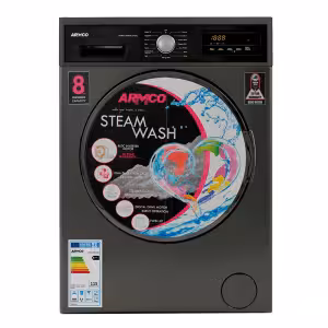 AWM-FL800VE-ST(SL) - 8KG, 55LT, 1400 RPM, FRONT LOADING, BLDC INVERTER MOTOR, 15 PROGRAMS, TOUCH PANEL, DIGITAL , STEAM ASSIST, TWIN-JET, DARK GREY BODY COLOUR, PC COVER DOOR GLASS, CHROME KNOB MATERIAL, STAINLESS STEEL DRUM.
