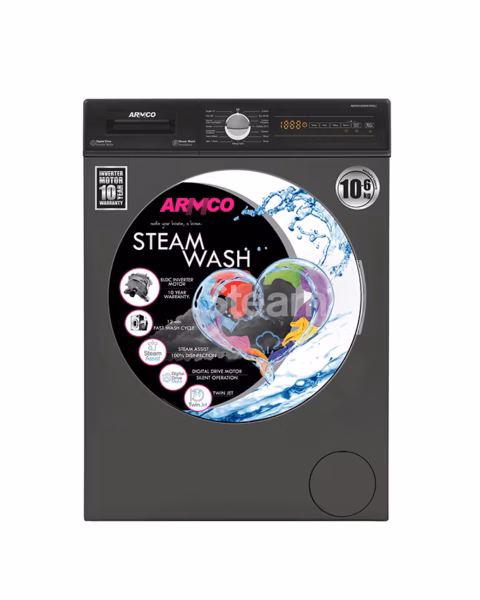 AWM-FLD1060VE-ST(SL) - 2 IN 1, 10KG WASHING + 6 KG DRYING, 62LT, 1400 RPM FRONT LOADING, BLDC INVERTER MOTOR, 15 PROGRAMS, TOUCH PANEL, DIGITAL , STEAM ASSIST, TWIN-JET, PC COVER DOOR GLASS, CHROME DOOR & KNOB MATERIAL, STAINLESS STEEL DRUM.