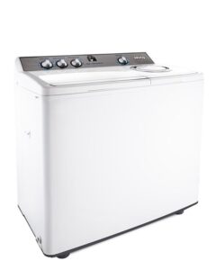 AWM-TT1105P - 10.5 Kg Twin Tub Washing Machine with Pump, Air Dry Function, Double layer Anti- Shock Plastic Body, Internal Anti Detergent and Anti-Rust plastic Drum, Simultaneous Wash and Spin Function with Twin Motors, High Speed Spin 1350rpm.