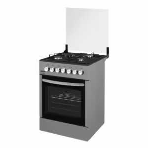 GC-F5831FX(SL) - 3Gas+1Electric, 58X58 Oven+Grill, One Touch Auto ignition, Glass Lid, Rotisserie, Mechanical Timer, Silver.