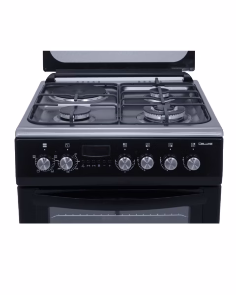 GC-F6631HX3(BK) - 3 Multi-gas Burners (1WOK) + 1Electric (180mm-2000W RAPID Plate), 60X60 Oven+Grill, Flame Failure Device, One Touch Auto ignition, Rotisserie, Digital Timer, Cool Door with removable inner glass Oven. - Image 2