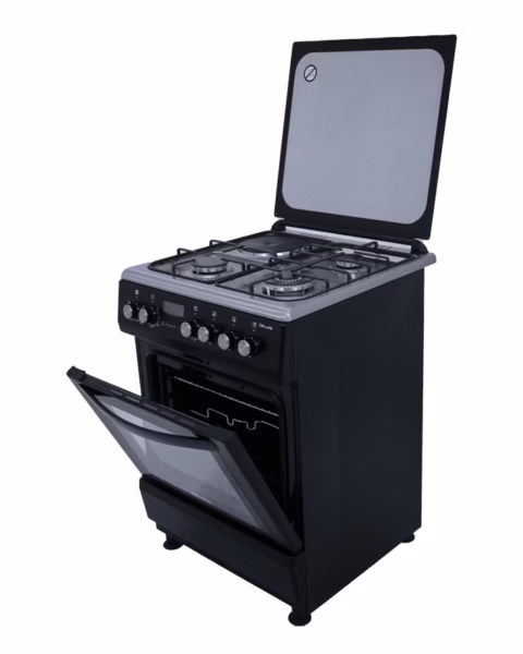 GC-F6631HX3(BK) - 3 Multi-gas Burners (1WOK) + 1Electric (180mm-2000W RAPID Plate), 60X60 Oven+Grill, Flame Failure Device, One Touch Auto ignition, Rotisserie, Digital Timer, Cool Door with removable inner glass Oven. - Image 3