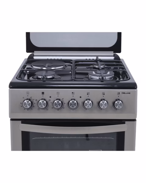 GC-F6631HX3(SL) - 3 Multi-gas Burners (1WOK) + 1Electric (180mm-2000W RAPID Plate), 60X60 Oven+Grill, Flame Failure Device, One Touch Auto ignition, Rotisserie, Cool Door with removable inner glass Oven, 304SS High Quality Stainless Steel Body. - Image 2