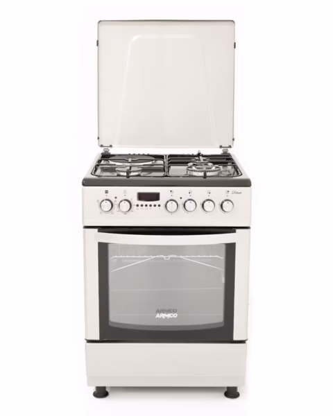 GC-F6631HX2(SL) - 3 Multi-gas Burners (1WOK) + 1Electric (180mm-2000W RAPID Plate), 60X60 Oven+Grill, One Touch Auto ignition, Rotisserie, Digital Timer, Cool Door with removable inner glass Oven, Adjustable Feet, Silver.
