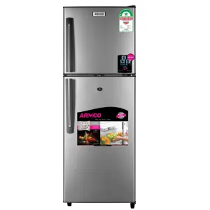 ARF-D188G(DS) - Refrigerator, 128L, 2door, COOL PACK, Interior Lamp, 2 Strengthened Wire Shelves, Crystal Vegetable Crisper, Toughened Freezer shelves, Egg Tray, External handle, External Condenser, Lock and Key, Dark Silver.