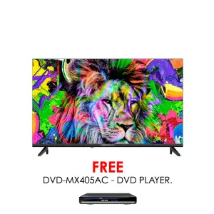 ARMCO 43 inch LED TV, Digital Q SMART 4K UHD, Android 14.0 OS, Frameless design, USB Movies, Multi Format, 3xHDMI, 2xUSB, Memory 1G+8G, CI Slot, Hi Fi Sound, VGA Connector, RJ45 Input, Mini AV, Energy Saving, With 1 Free Remote (Regular + Voice remote) & Free Wall Mount.