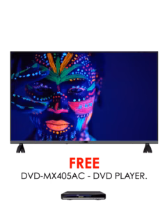 ARMCO 50" LED TV, Digital Q SMART 4K UHD, Android 14.0 OS, Frameless design, USB Movies, Multi Format, 3xHDMI, 2xUSB, Memory 1G+8G, CI Slot, Hi Fi Sound, VGA Connector, RJ45 Input, Mini AV, Energy Saving, With 1 Free Remote (Regular + Voice remote)