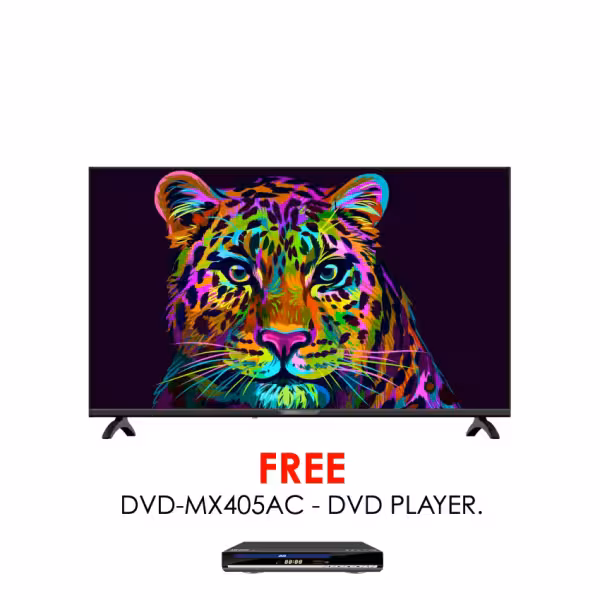 ARMCO 55 inch LED TV, Digital Q SMART 4K UHD, Android 14.0 OS, Frameless design, USB Movies, Multi Format, 3xHDMI, 2xUSB, Memory 1G+8G, CI Slot, Hi Fi Sound, VGA Connector, RJ45 Input, Mini AV, Energy Saving, With 1 Free Remote (Regular + Voice remote) & Free Wall Mount.