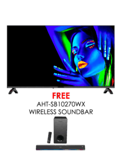 ARMCO 65" LED TV, Digital Q SMART 4K UHD, Android 14.0 OS, Frameless design, USB Movies, Multi Format, 3xHDMI, 2xUSB, Memory 1G+8G, CI Slot, Hi Fi Sound, VGA Connector, RJ45 Input, Mini AV, Energy Saving, With 1 Free Remote (Regular + Voice remote)