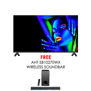ARMCO 65" LED TV, Digital Q SMART 4K UHD, Android 14.0 OS, Frameless design, USB Movies, Multi Format, 3xHDMI, 2xUSB, Memory 1G+8G, CI Slot, Hi Fi Sound, VGA Connector, RJ45 Input, Mini AV, Energy Saving, With 1 Free Remote (Regular + Voice remote)