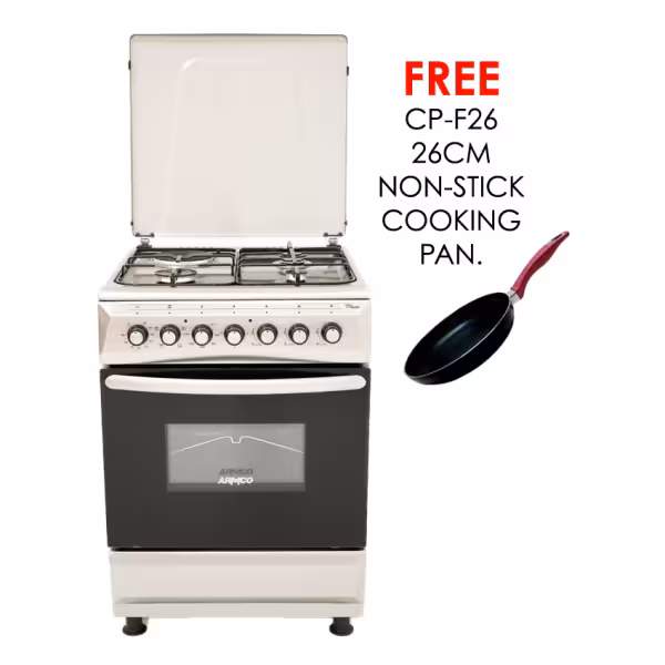 gc-f6631fx(ss) - 3gas+1electric (180mm large plate), 60x60 oven+grill,one touch auto ignition, thermostat, lamp, metal lid, rotisserie, mechanical timer, double glass oven door, grid, 1 tray, adjustable feet, 304ss high quality stainless steel body.