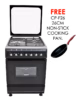 gc-f6631jx(bk) - 3 multi-gas burners + 1electric (180mm-2000w rapid plate), 60x60 oven+grill, flame failure device, one touch auto ignition, rotisserie, mechanical timer, 304s (non magnetic )top table stainless steel, black.