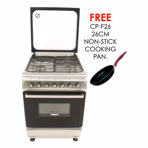 gc-f6631qx(ss) - 3 multi-gas burners + 1electric (180mm-2000w rapid plate), 60x60 oven+grill, one touch auto ignition, thermostat, lamp, tempered glass lid, rotisserie, mechanical timer, 1 extra round tray, matt enamel pan supports and caps, 304ss.